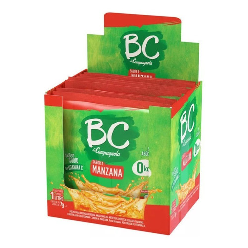 La Campagnola BC jugo en polvo manzana roja 7g x 18 sobres sin azucar