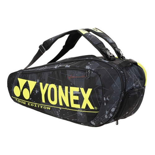 Raquetero Yonex Pro Bag 9 Raquetas Black Yellow Color Negro