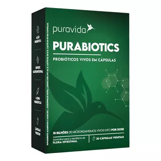 Purabiotics Puravida, 4 Cepas, 18 Bilhões Ufc 30 Cáps Sabor 30 Cápsulas