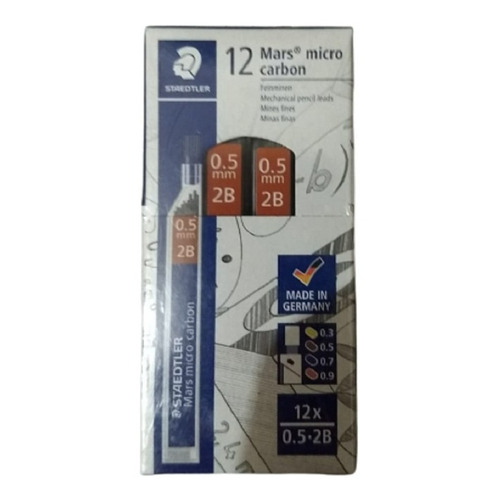 Minas Grafito P 0.5 Mm Hb Staedtler X Unidad GRADUACIÓN 2B