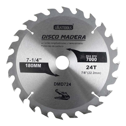 Disco Madera 24t 180mm 7 1/4 Max Rpm 7000 Dmd724