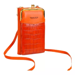 Bolsa Feminina Porta Celular Transversal Croco