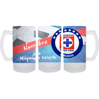 Tarro Cervecero En Vidrio Glaseado De 16oz Cruz Azul