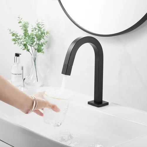 Grifo de lavabo cuadrado negro mate de Pratica MercadoLibre