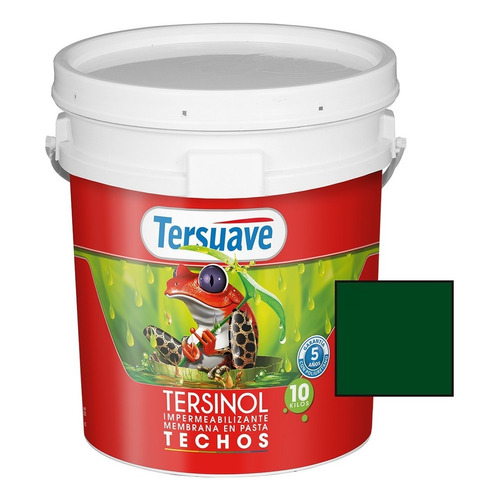 Tersinol Techos Membrana Liquida Poliuretanica Tersuave 10kg Color Verde Foresta