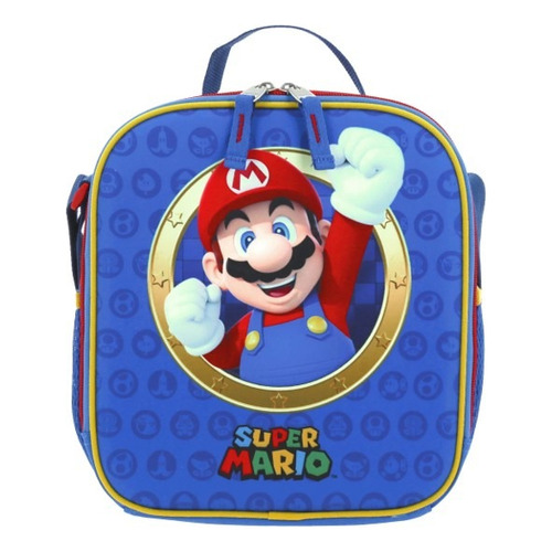 Lonchera Escolar Super Mario Vs3452 Color Azul