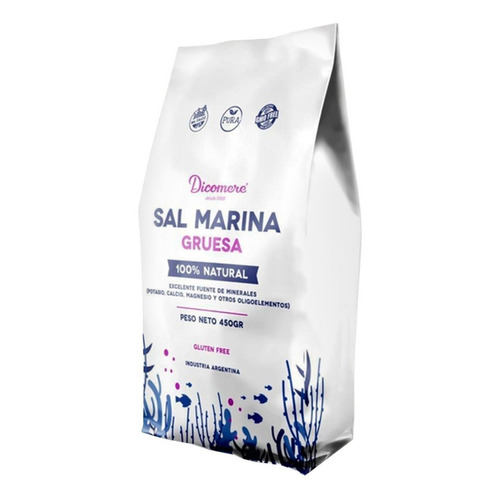 Sal Marina Gruesa 100% Natural Sin Tacc Dicomere X 450 Grs