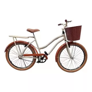 Bicicleta Aro 26 Retro Beach Feminina C/cesta + Bagageiro 
