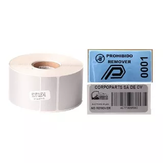 Etiqueta De Seguridad Plata 50mm X 100mm, 500 Personailzadas