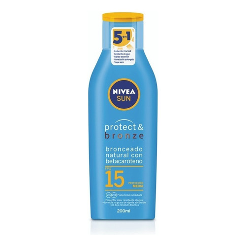 Protector Solar Nivea Sun Protect & Bronze Fps 15 - 200 Ml