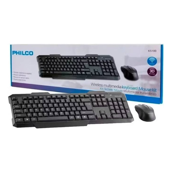 Kit Combo Teclado Y Mouse Inalámbrico Wireless Philco K5100