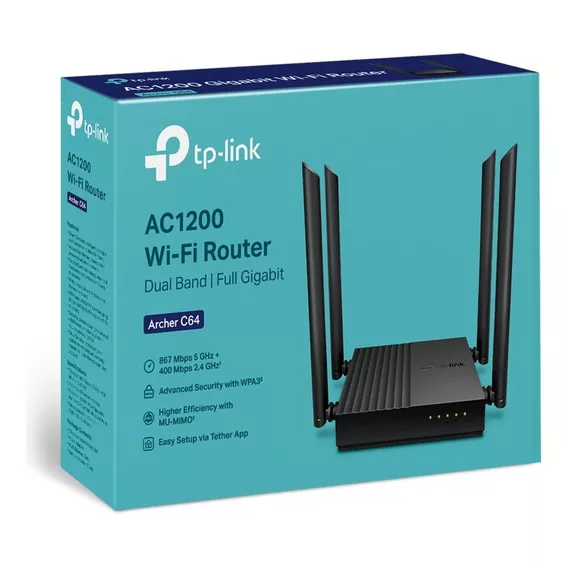 Router Tp-link Ac 1200 Doble Banda Archer C64 Full Gigabit