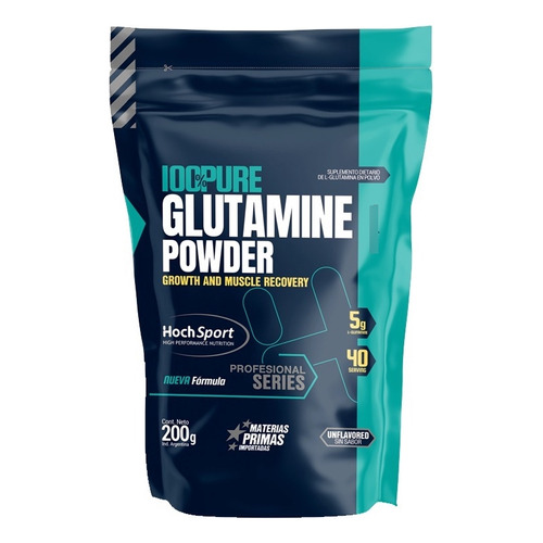 Glutamina Powder 200 gr Hoch Sport Pura Micronizada