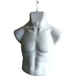 4 Maniqui Exhibidor Playera Torso  Hombre Plastico 4 Pzas