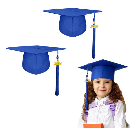 2pcs Birrete Sombrero Graduación Con Borla Niño Infantil 