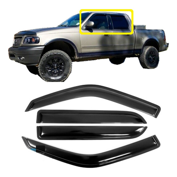 Bota Aguas Deflectores De Ventana Ford F150 Lobo 2001 - 2003