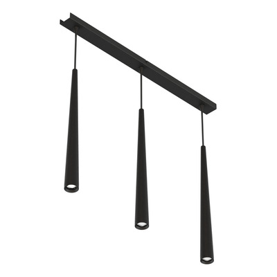 Colgante 3 Luces Konos Negro Led Base Lineal 20403ng Rd