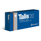 Talis20® Masticable 20 Mg X 20 Comprimidos | Tadalafilo