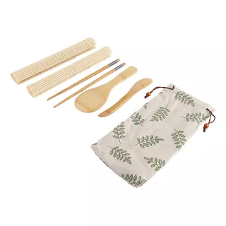 Kit De Sushi De Bambú Completo Con Accesorios Esenciales