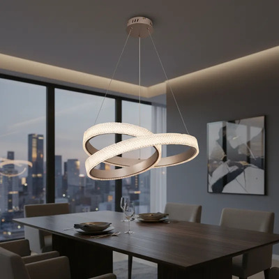 Colgante Rulo Led Dorado L75125 125w 60cm Alta Potencia Mks  Dorado