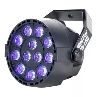 Luz Negra Par Mini Uv Led Ultravioleta 12w Dmx Adj Strobe