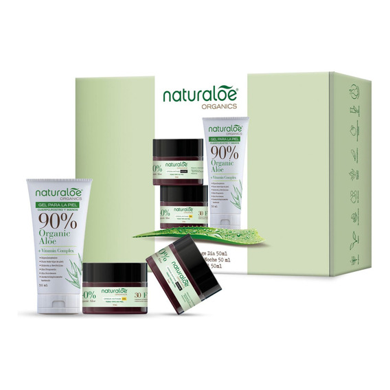 Set Naturaloe Crema De Día + Noche Antiage + Gel De Piel Tipo de piel Todo tipo de piel