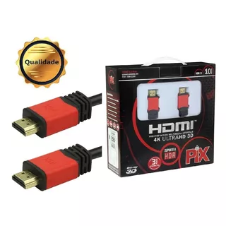 Cabo Hdmi 10m Blindado 2.0 Ethernet 4k 3d Hdr 10 Metros