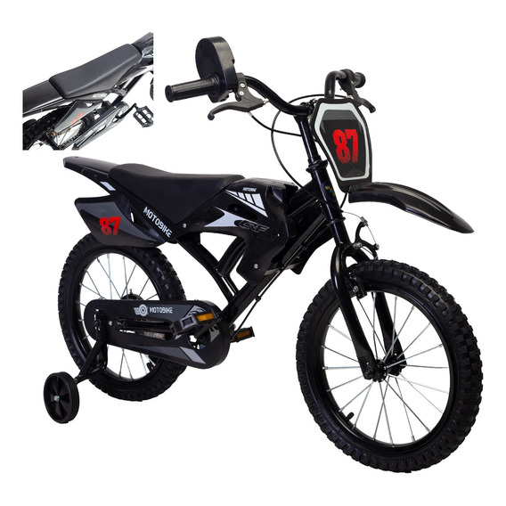 Bicicleta Entrenadora Para Niños Aeiou Moto Cross Bike R12 