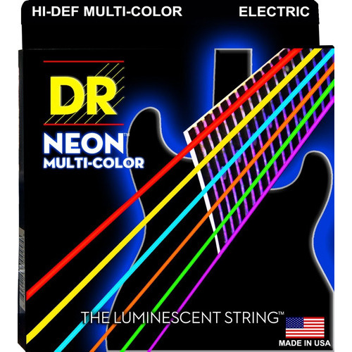 Cuerda de guitarra Dr Strings Neon Multicolor 09 de colores