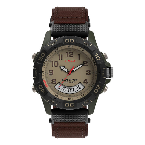 Reloj Timex T45181 Men's T45181 Expedition Resin Combo Bro Color de la correa Caqui Color del bisel Negro Color del fondo Verde