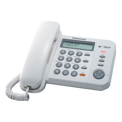 Teléfono Panasonic KX-TS580 fijo - color blanco