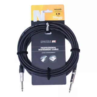 Cable Plug Plug Con Switch Stagg 6 Metros Audio Instrumentos