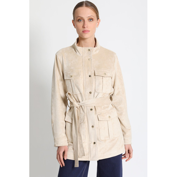 Chaqueta Estilo Cargo Beige Liola