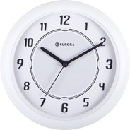 Relógio De Parede Eurora Cozinha Branco 6505
