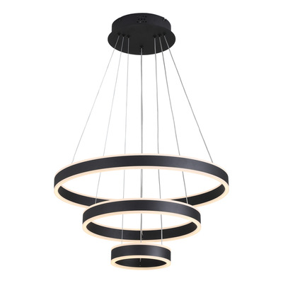Colgante Bi Led Triple 60/40/20cm Negro L97150 150w Mks