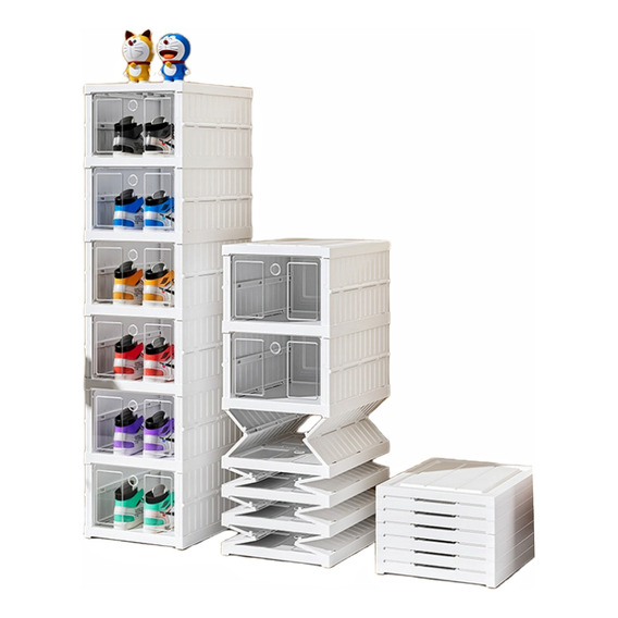 6-layer Foldable Shoe Storage Box, Cosmetics Storage Box