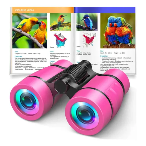 Prismáticos Para Niños 4x30 HD Con Lentes De Gran Campo Y Protección Ocular, Ligeros Y Portátiles, Ideales Para Observar Aves Y Viajar