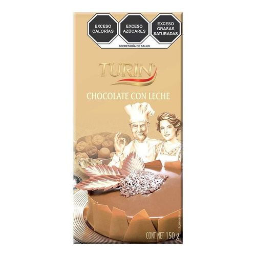 Barra De Chocolate Turin Chocolate Con Leche 150g