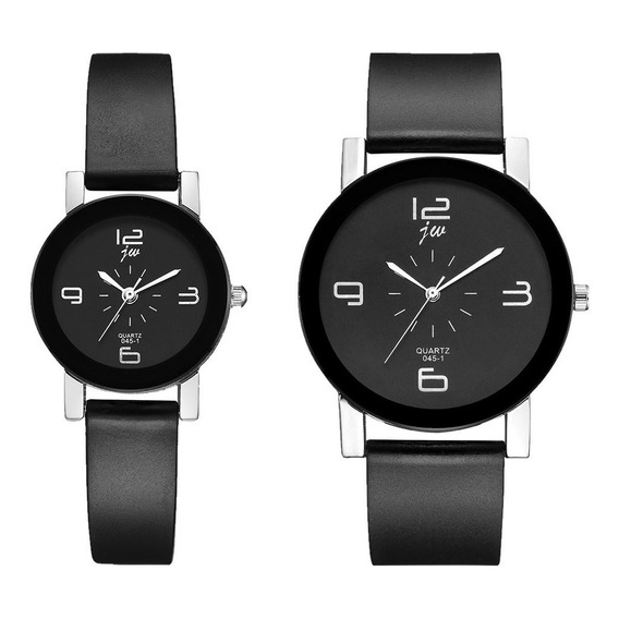 Duo Pareja Relojes Negros Hermosos Regalos 