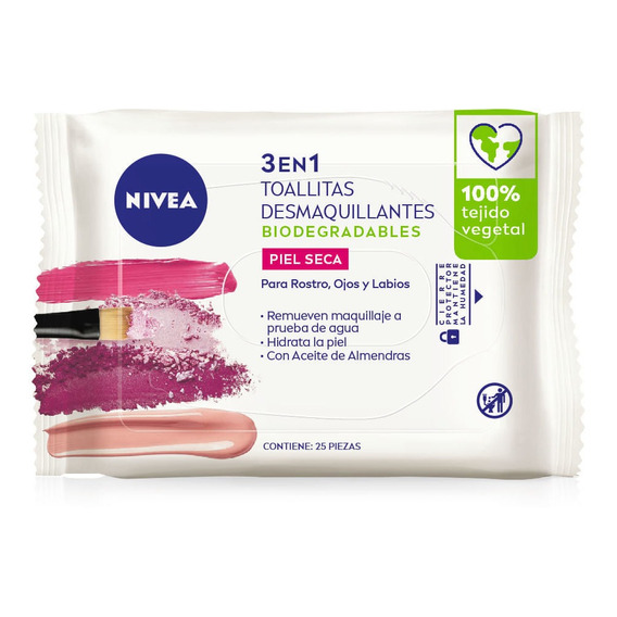 Toallitas Desmaquillantes Nivea Suaves X 25 U