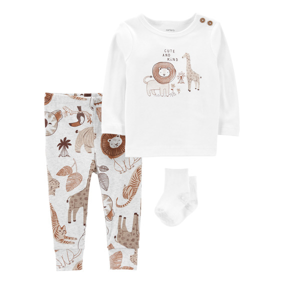 Set Con Pantalón Y Remera Con Medias Carters 1n676210