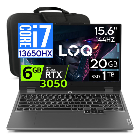 Lenovo Loq 15.6' Core I7 13650hx 20gb 1tb Rtx3050 Español