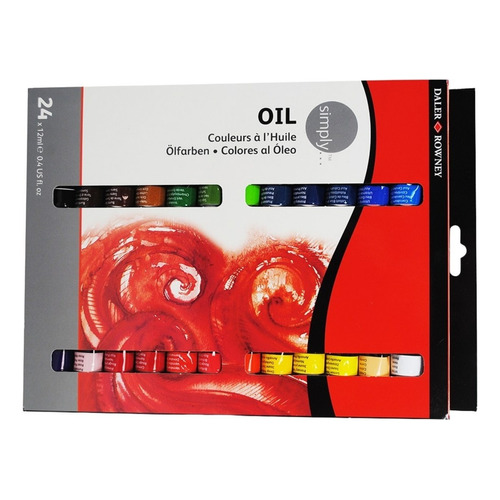 Caja 24 Pinturas Al Óleo Tubo Daler Rowney Simply 12ml