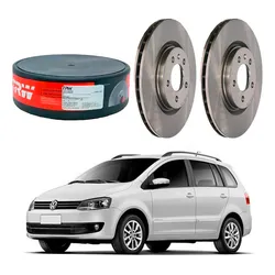  Par Disco Freio Dianteiro Trw Spacefox 1.6 2012 A 2014