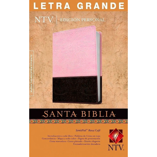 Biblia Edición Personal Ntv Sentipiel Rosa/café