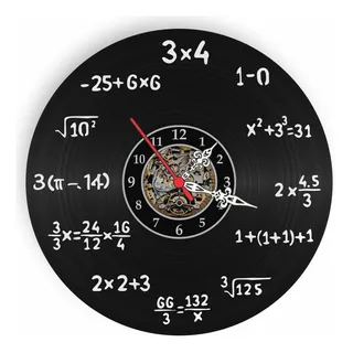 Relógio Matemático Professor Matemática Nerd Geek Vinil Lp