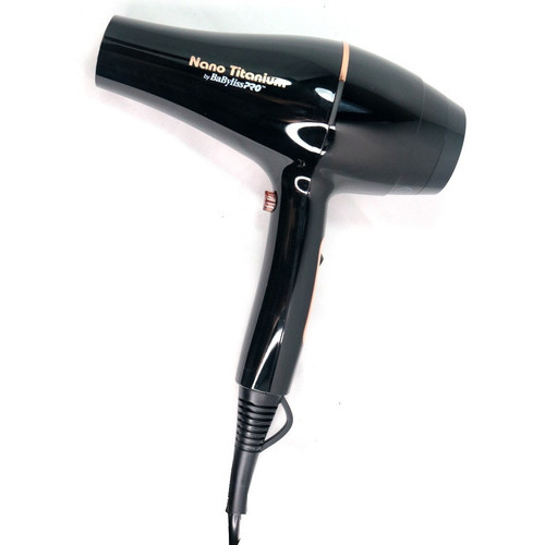 Secador De Pelo Profesional Babyliss Nano Gold Color Negro