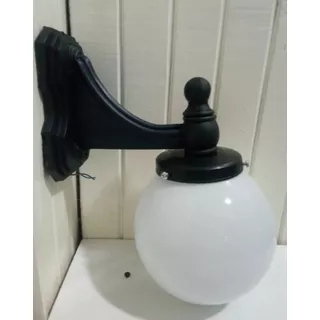 Farol Colonial Aplique Exterior Bajo Consumo Globo Vidrio Op