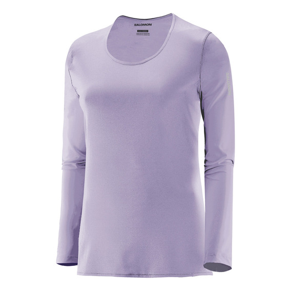 Remera Manga Larga Salomon Hybrid Ls Running Mujer