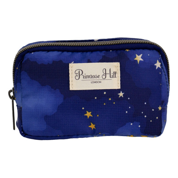 Cosmetiquera Azul Con Estrellas 15x9x5cm Diseño De La Tela Lisa
